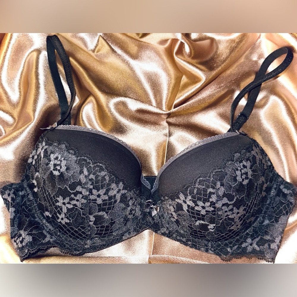 ADORE ME || Jana Push Up Bra in Floral Gray - SZ 34C *NWOT*